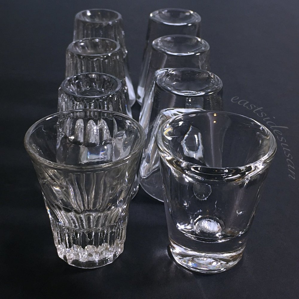 8 VTG 50s MCM SHOT GLASSES 4 Federal Glass + 4 Other EX!
